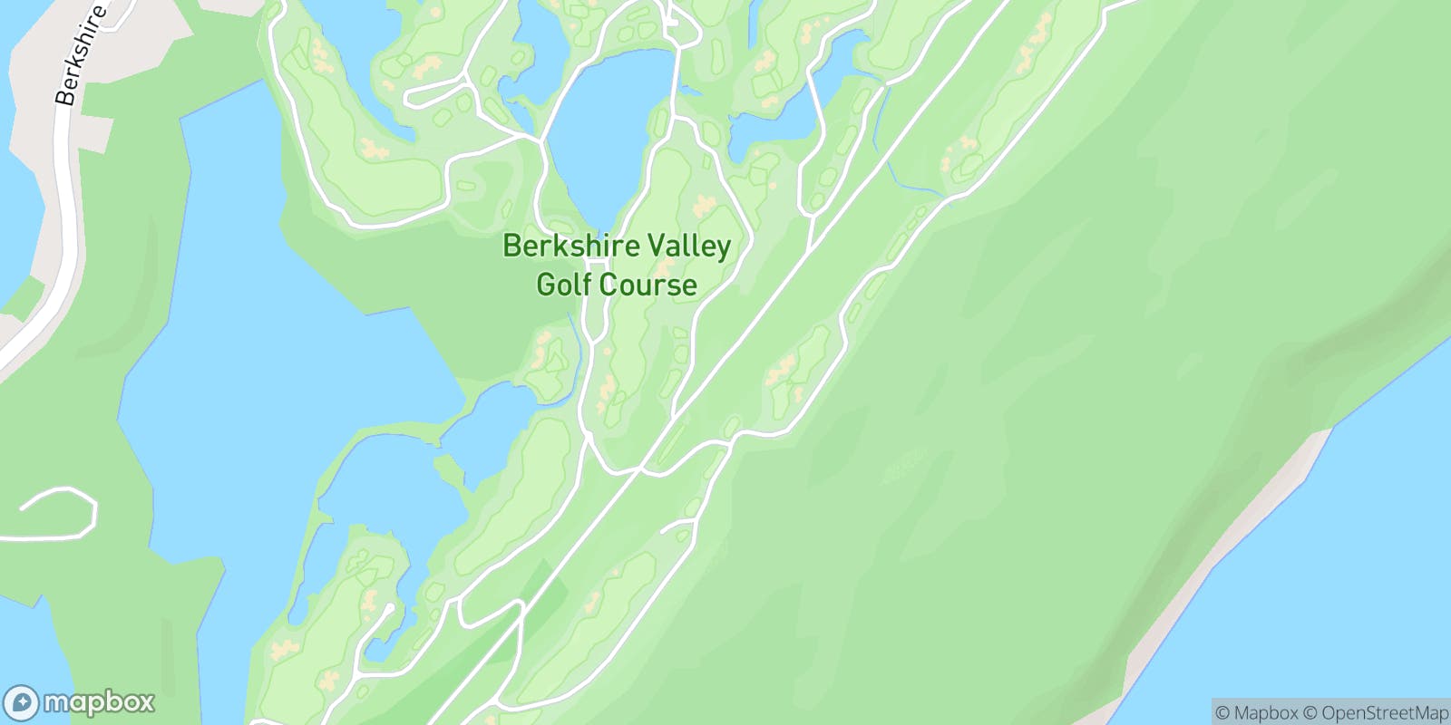 Street map of Berkshire Valley Golf Course and its local surroundings.