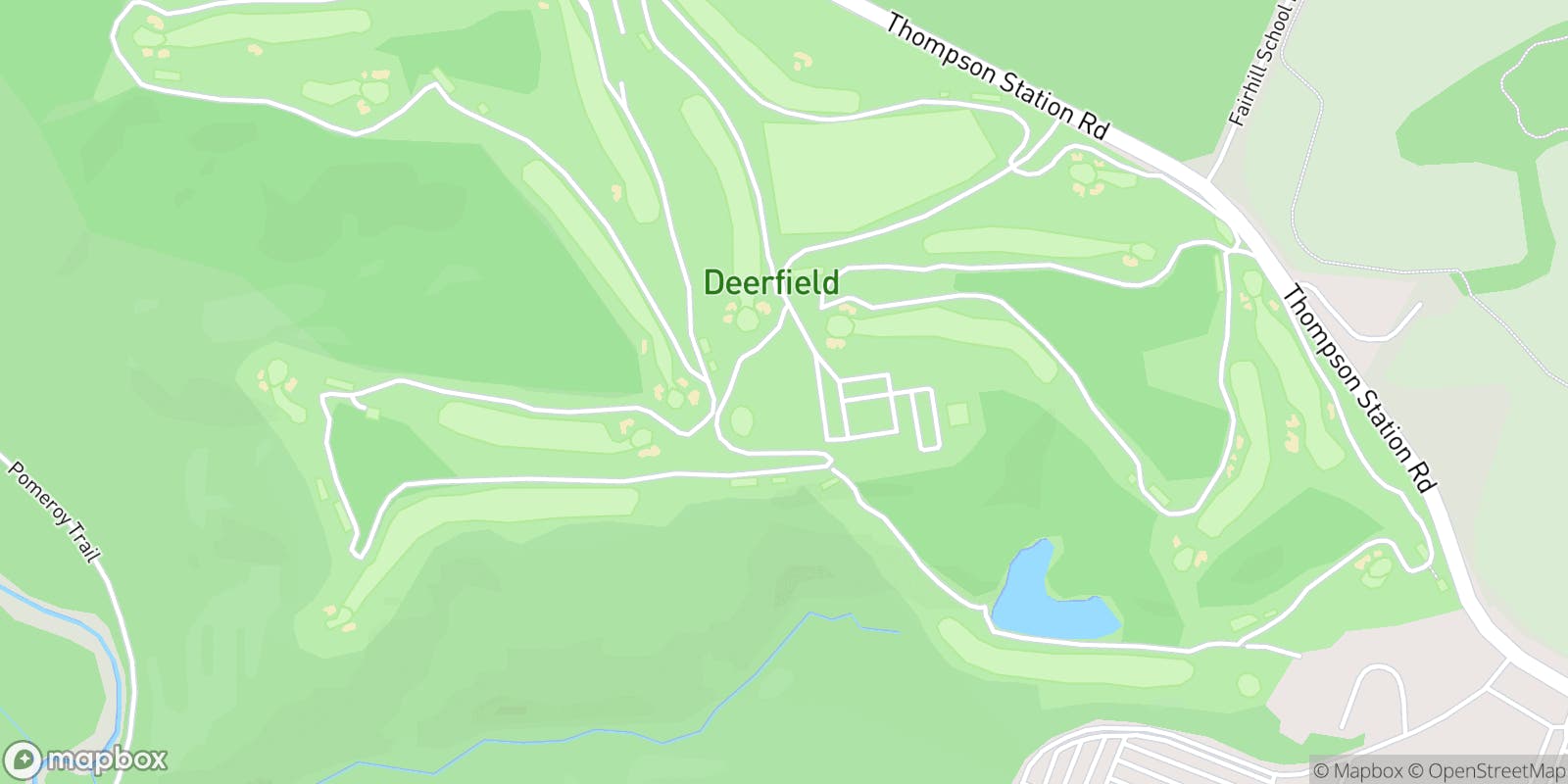 Street map of Deerfield Golf Club  and its local surroundings.