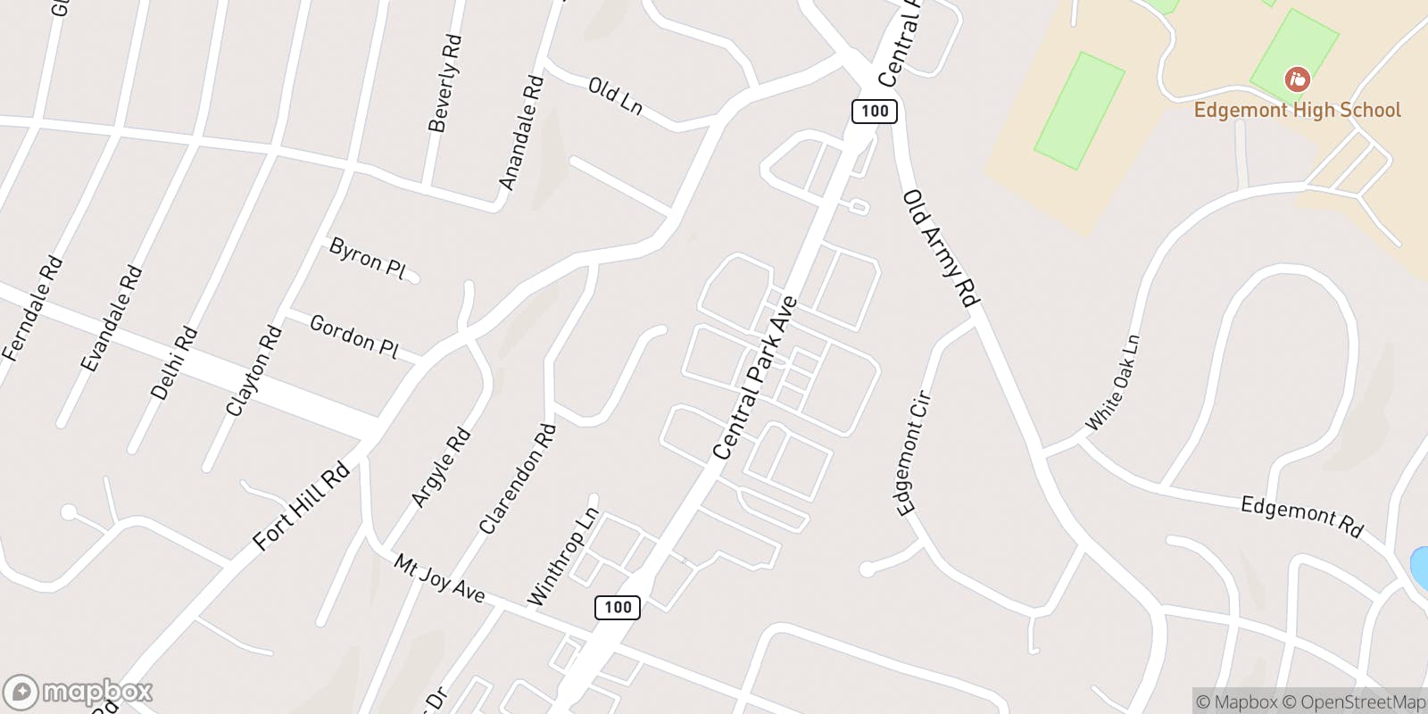 Street map of Golfzon Social Scarsdale and its local surroundings.