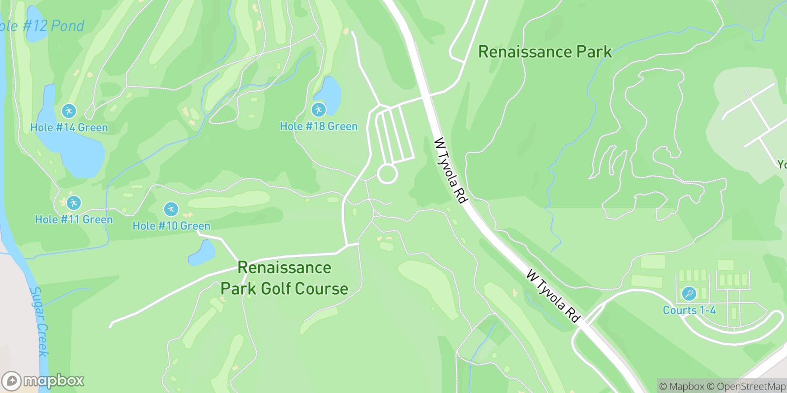 Street map of Harry L Jones Sr Golf Course and its local surroundings.