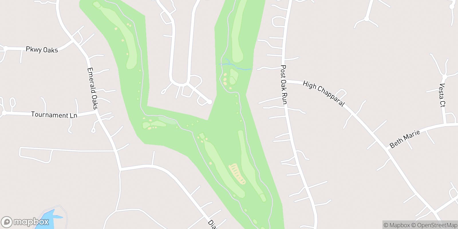 Street map of High Meadow Ranch Golf Club and its local surroundings.