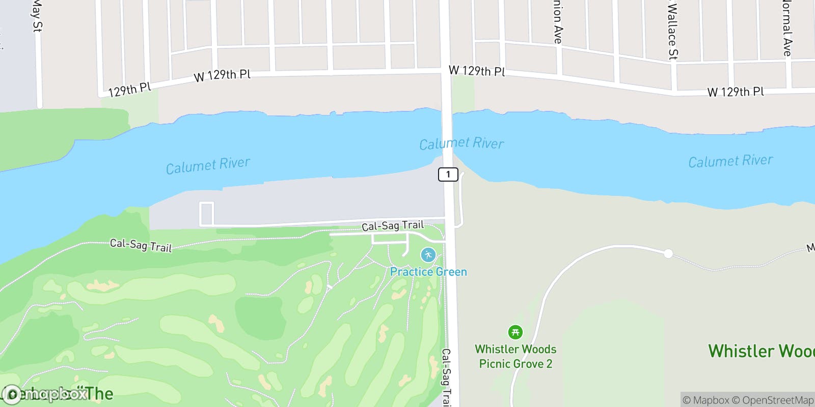 Street map of Joe Louis "The Champ" Golf Course and its local surroundings.