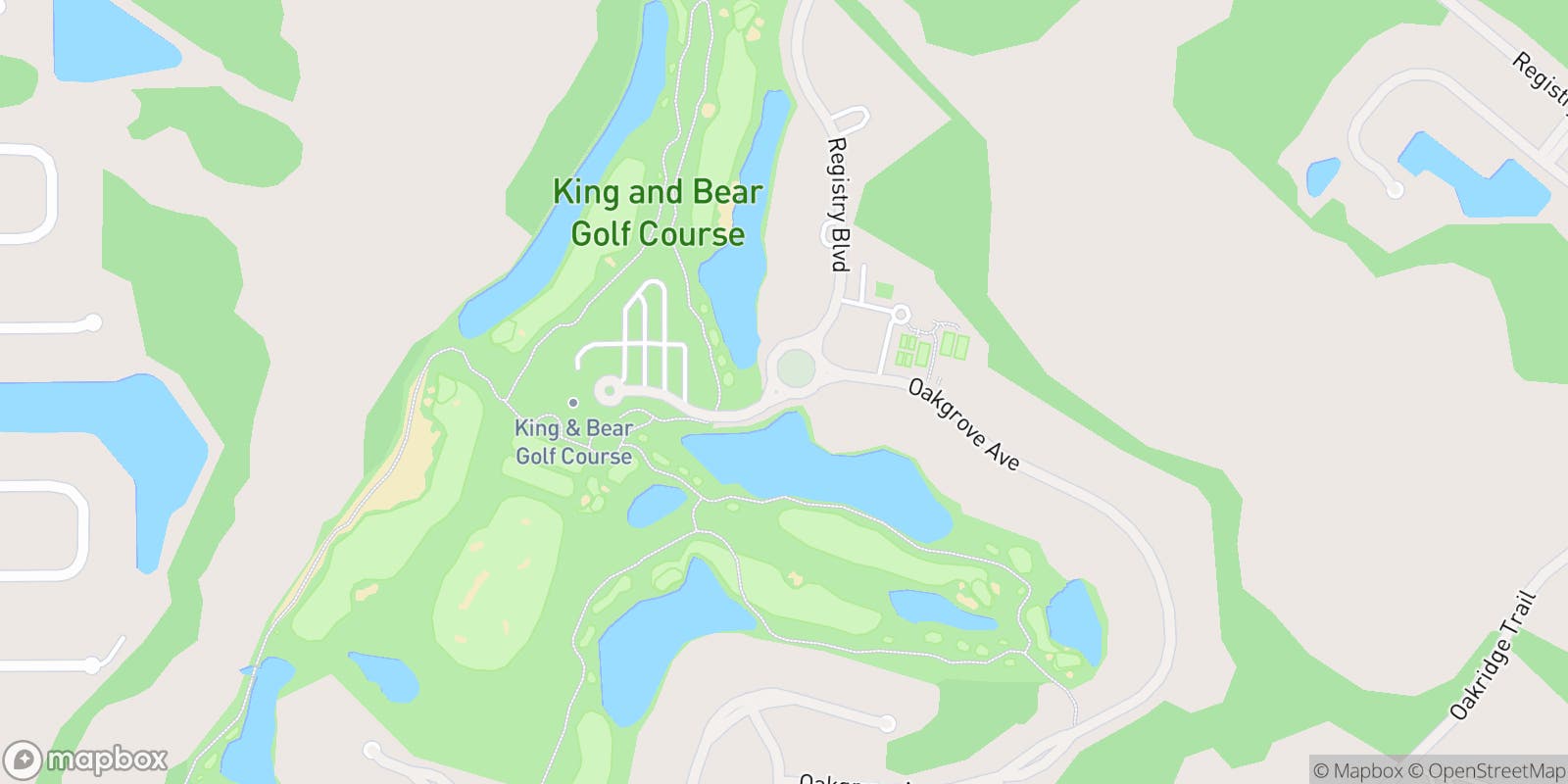 Street map of King & Bear at World Golf Village Resort and its local surroundings.