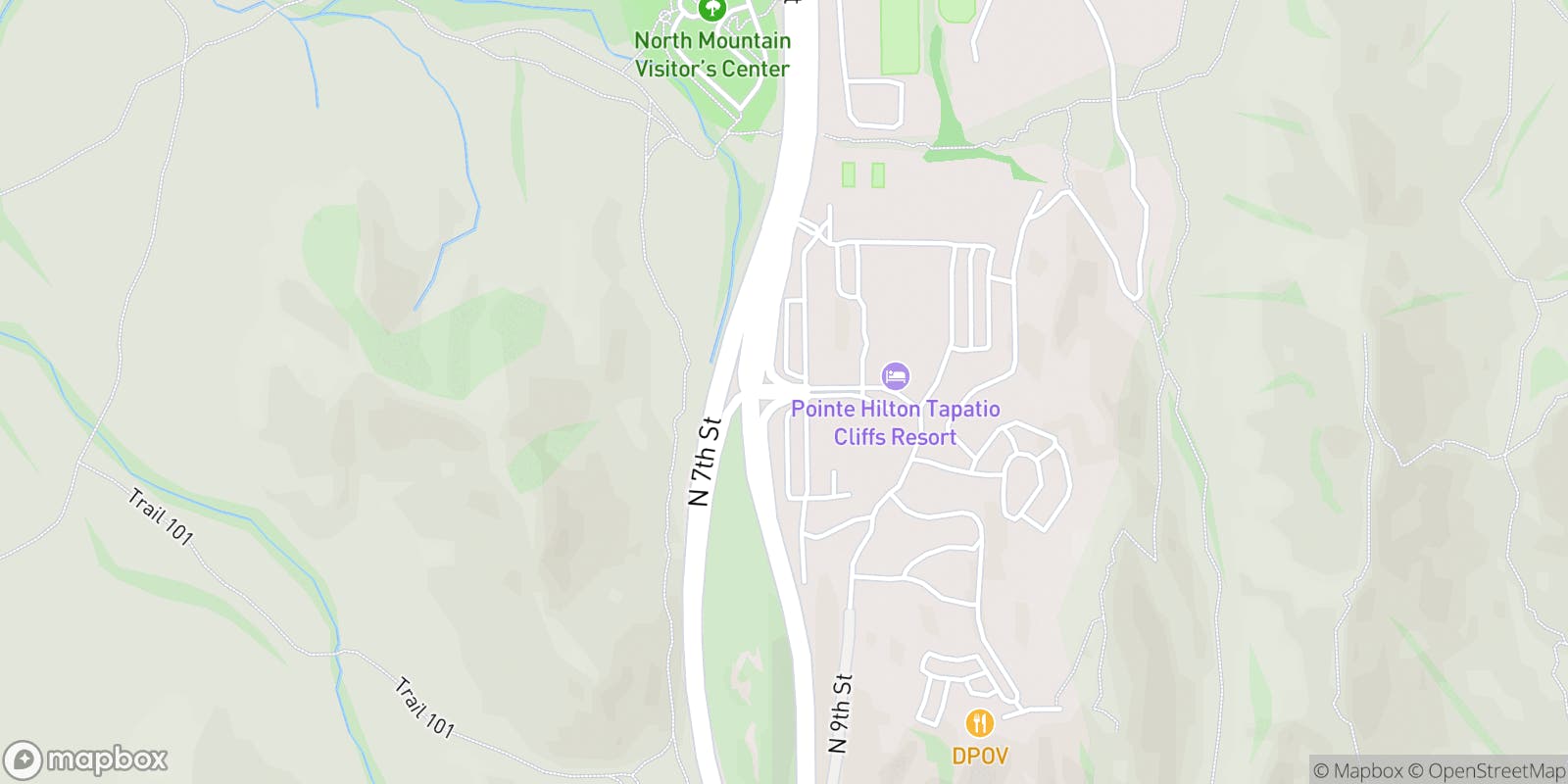 Street map of Lookout Mountain Golf Club and its local surroundings.