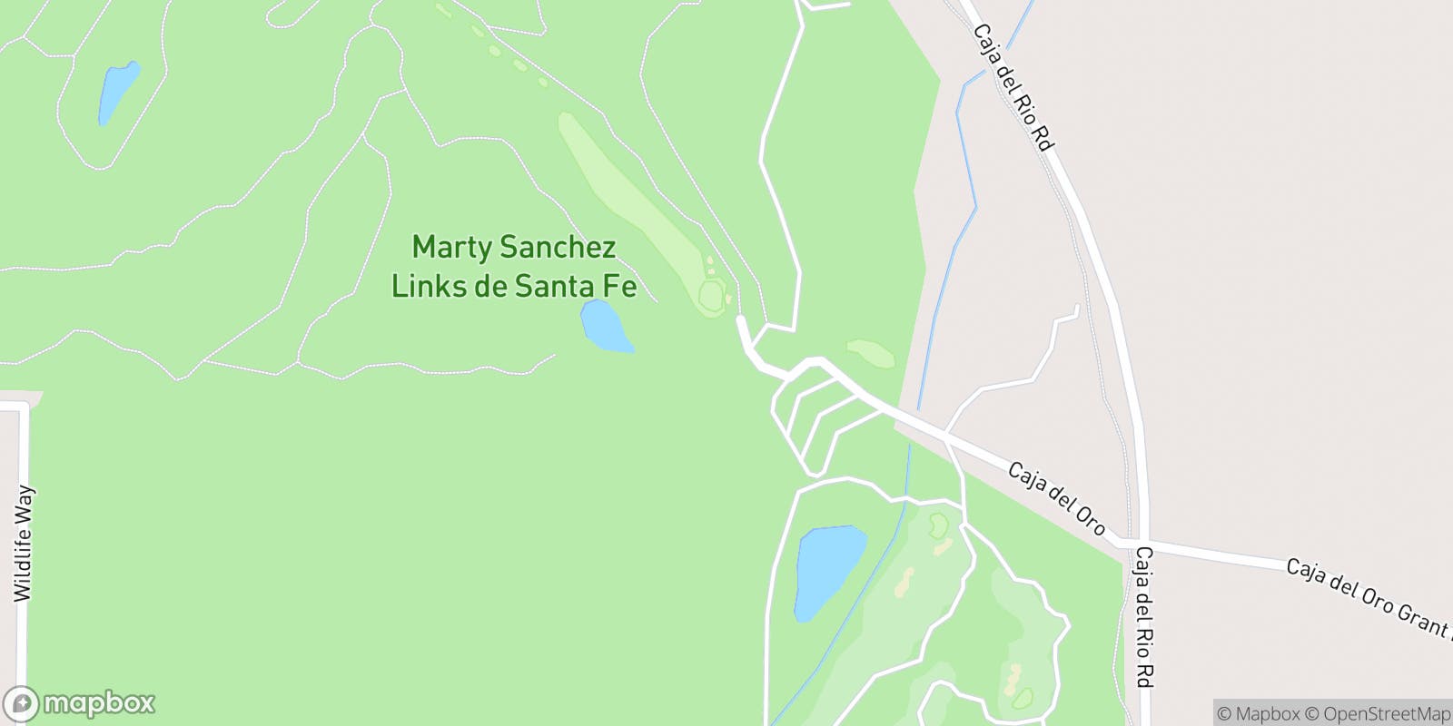 Street map of Marty Sanchez Links and its local surroundings.