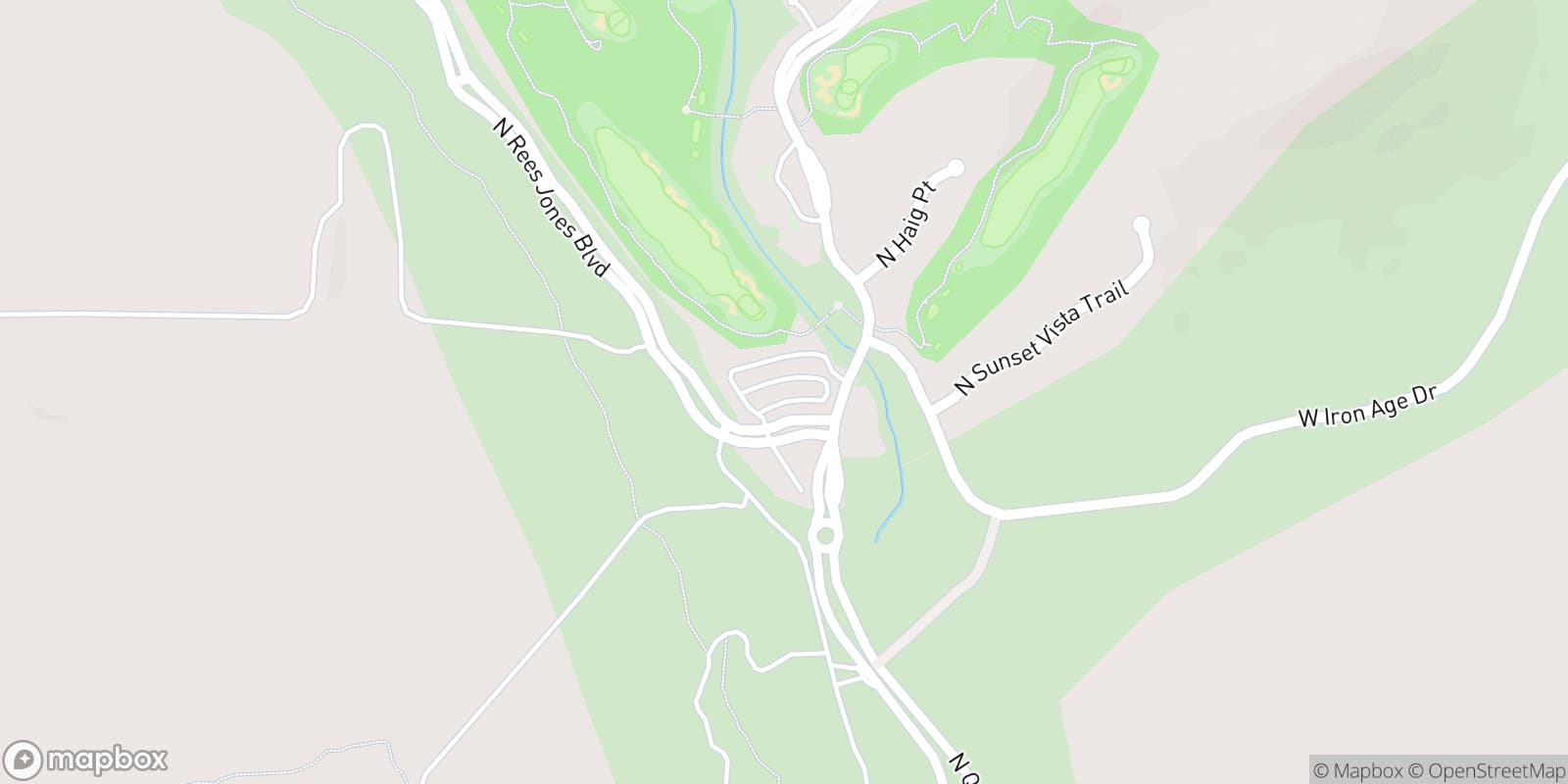 Street map of Quintero Golf Club and its local surroundings.