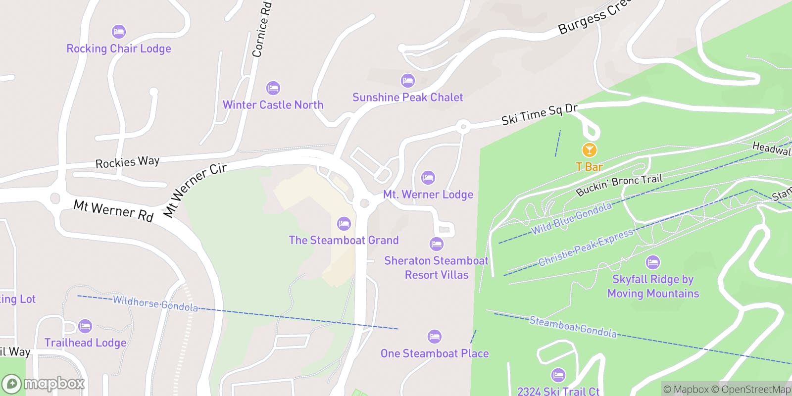 Street map of Rollingstone Ranch Golf Club and its local surroundings.