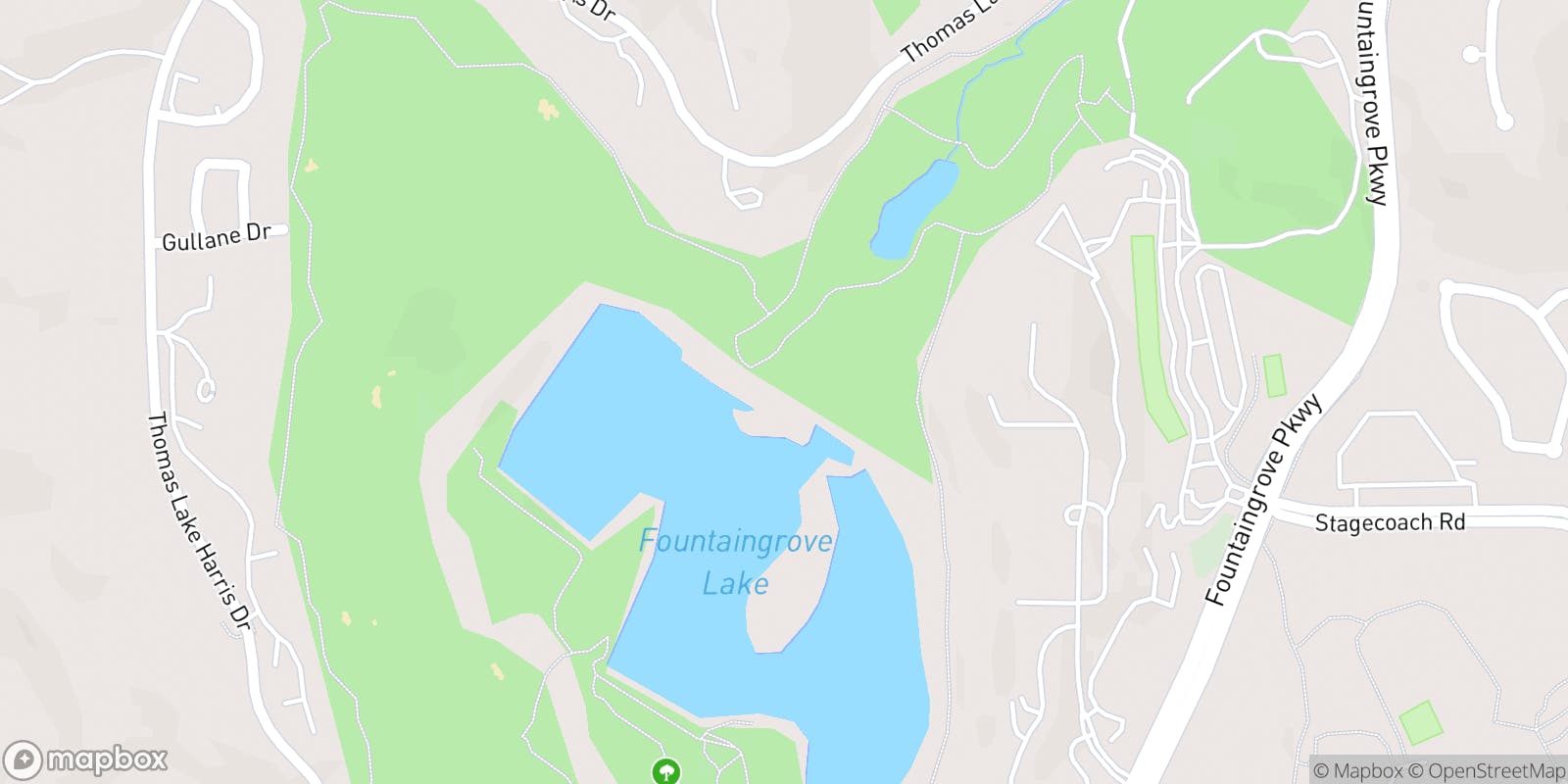 Street map of The Fountaingrove Club and its local surroundings.