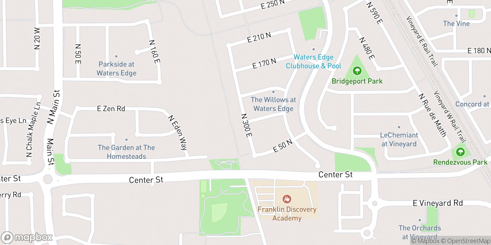 Street map of The Golf Club and its local surroundings.