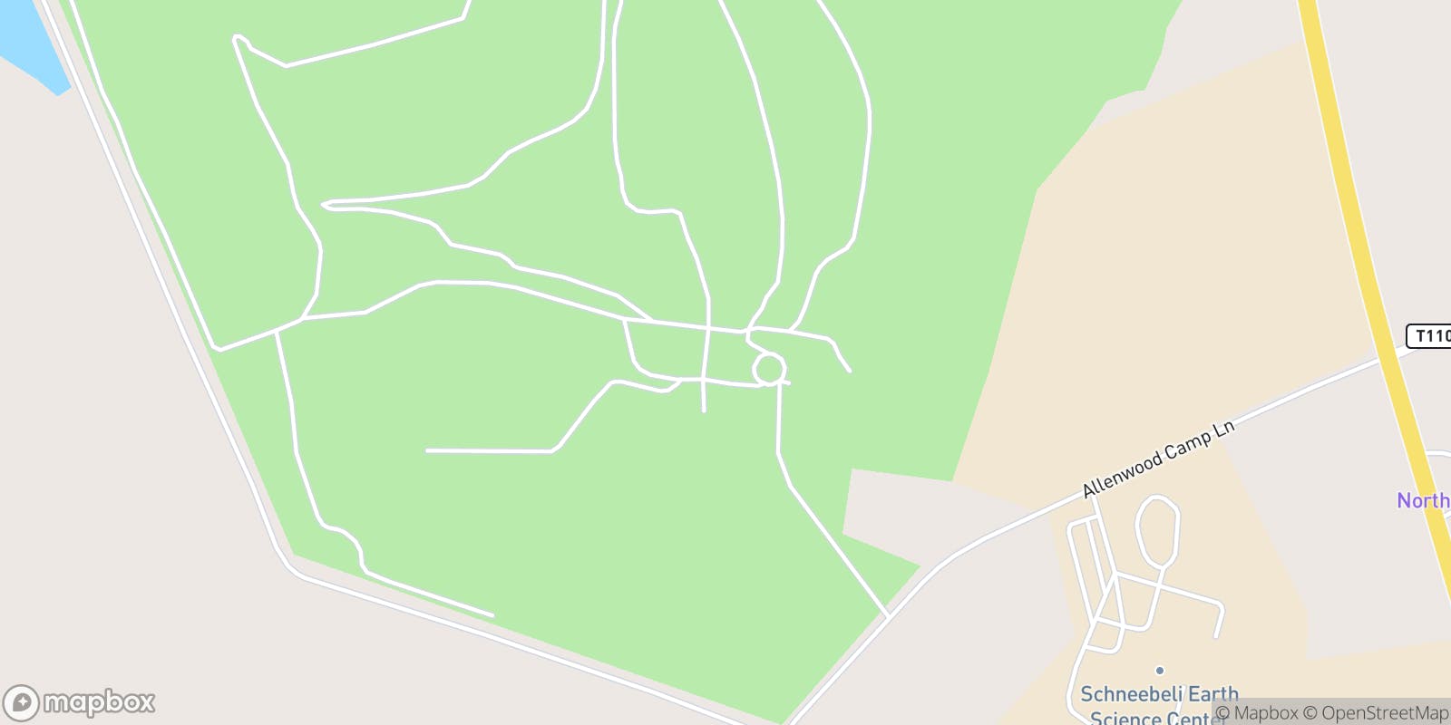 Street map of White Deer Golf Course and its local surroundings.