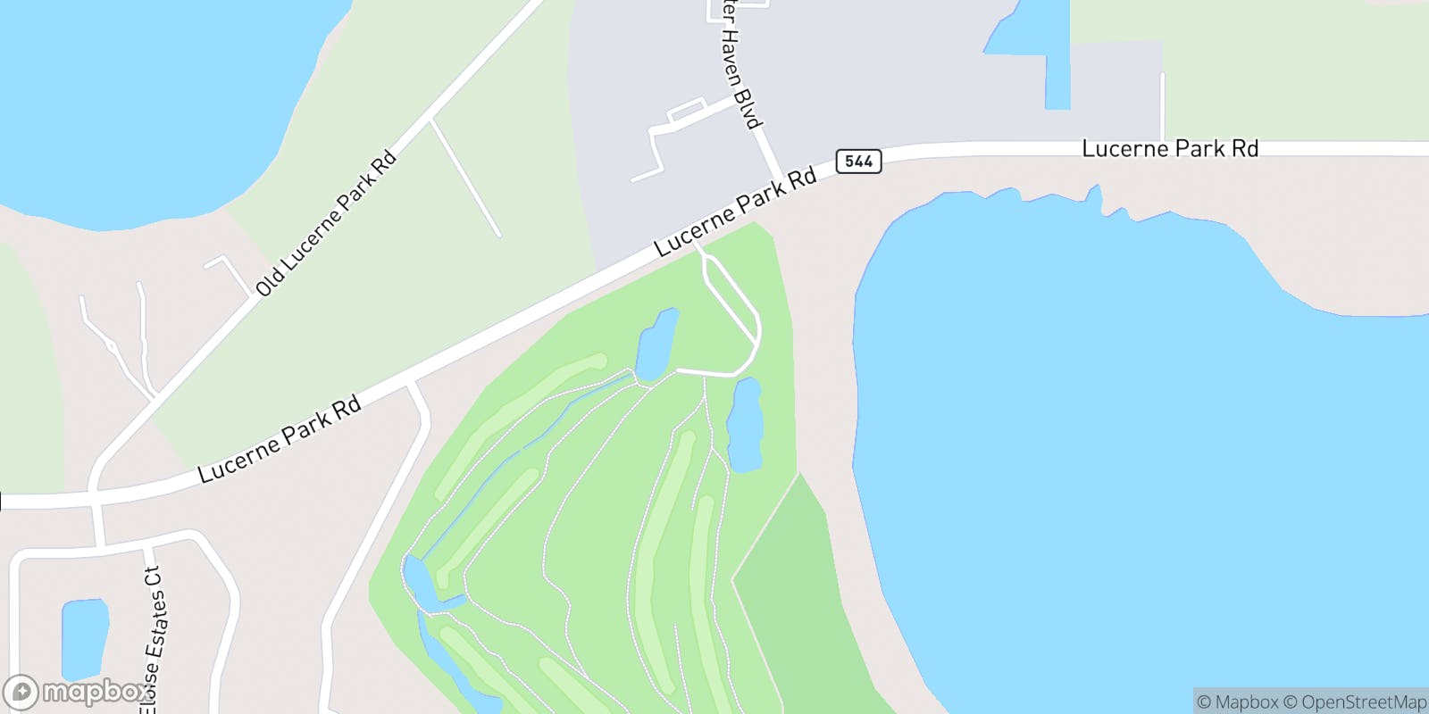 Street map of Willowbrook Golf Course and its local surroundings.